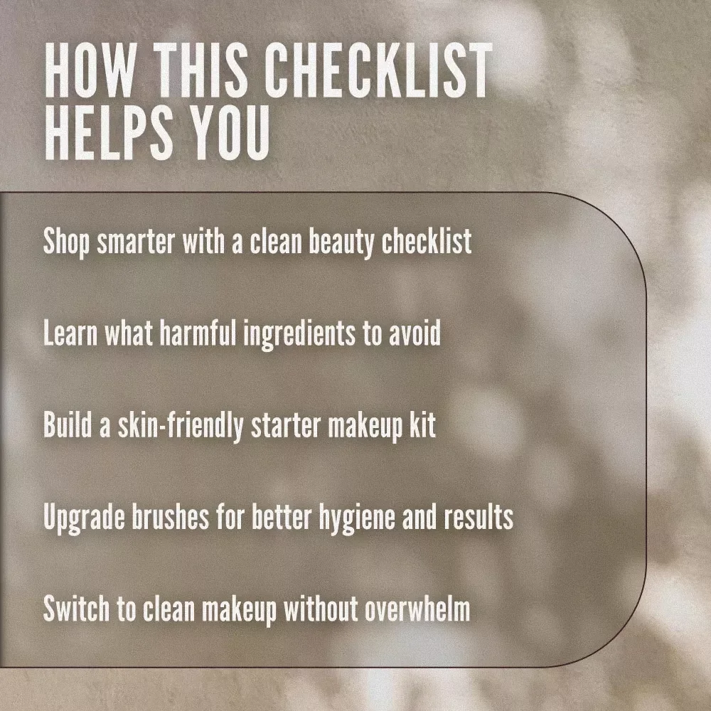The Clean Beauty Makeup Checklist: Glow Guilt-Free | Clean Beauty Makeup Digital Download | Non-Toxic Skincare Guide & Eco-Friendly Routine
