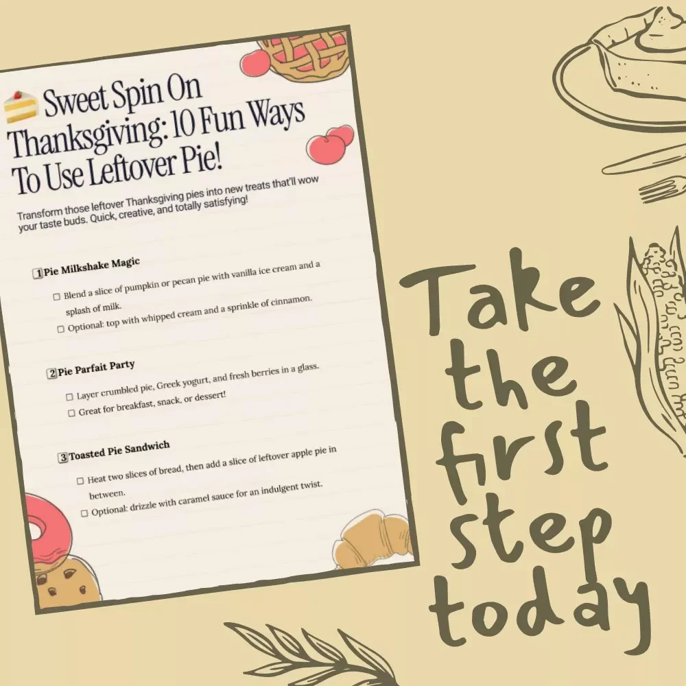 Sweet Spin on Thanksgiving: 10 Fun Ways to Use Leftover Pie – Digital Download Guide