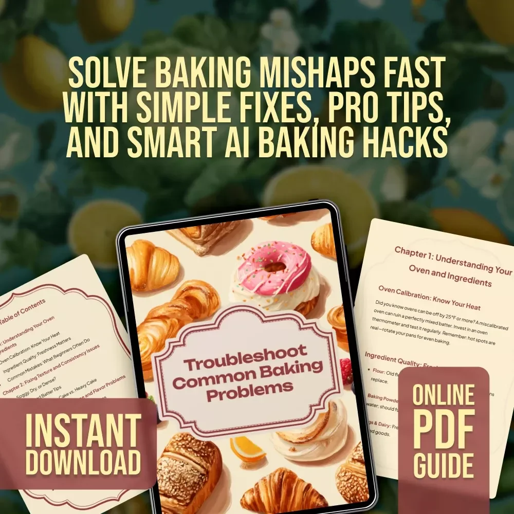 Troubleshoot Common Baking Problems | Digital Guide to Fix Texture, Flavor & Appearance Issues | Baking Tips, AI Tools & Checklists