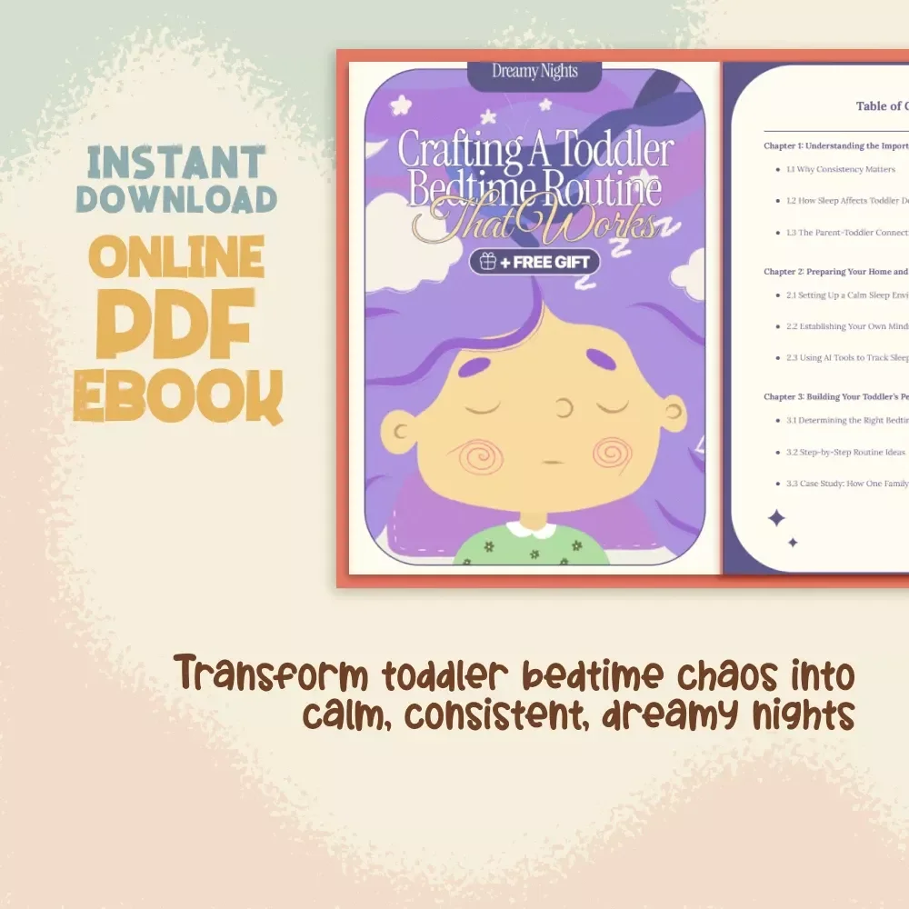 Dreamy Nights: Crafting a Toddler Bedtime Routine That Works | How to Create Bedtime Routine for Toddlers | Gentle Sleep Training eBook for Parents