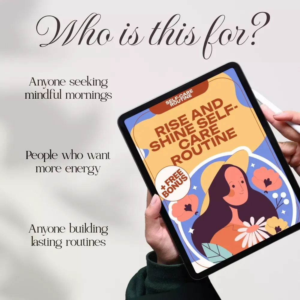 Rise and Shine Self-Care Routine | Morning Self-Care Routine Guide, Digital Download Wellness eBook, Journaling, Mindfulness, Gentle Movement