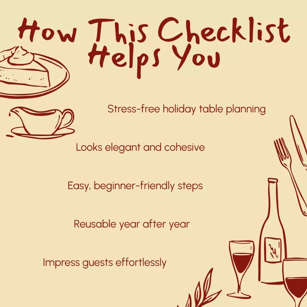 How to Set a Thanksgiving Table Beautifully: Step-by-Step Checklist | Thanksgiving Table Setting Guide | Holiday Table Decor eBook | Digital Download