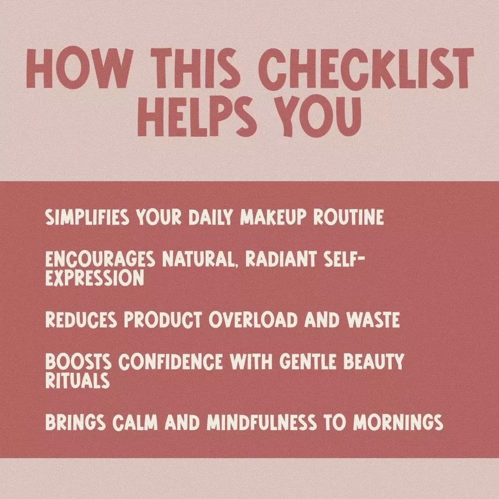 The Demure Mindful Makeup Checklist: Soft, Simple, and Soulful Beauty | Digital Download for Conscious Beauty Routines | Minimalist, Natural, Demure Mindful Makeup Guide