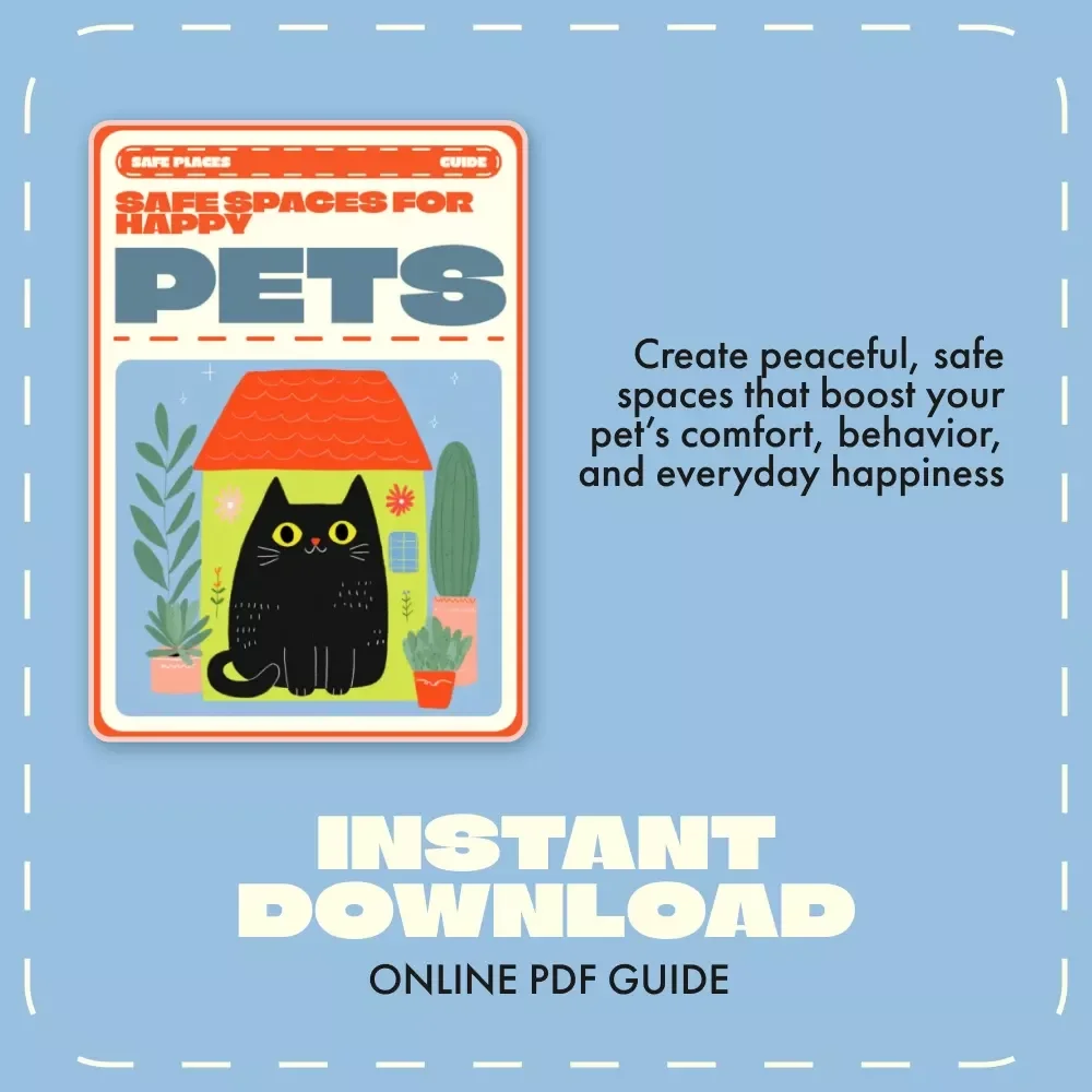 Safe Spaces for Happy Pets | Pet Care eBook, Digital Download, Guide for Creating Calming Pet Environments, AI Ideas for Comfort & Safety