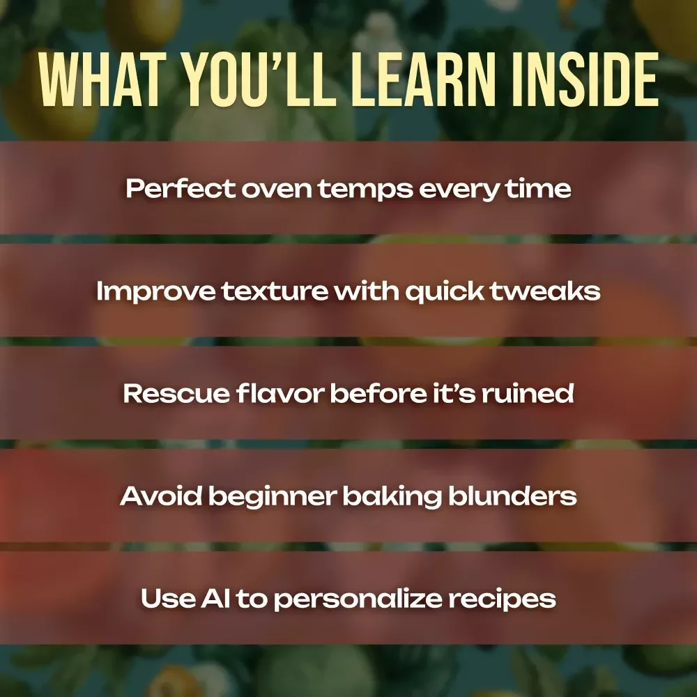 Troubleshoot Common Baking Problems | Digital Guide to Fix Texture, Flavor & Appearance Issues | Baking Tips, AI Tools & Checklists