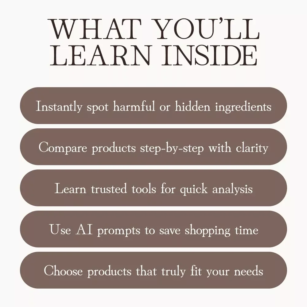 How to Decode Ingredients and Compare Products | Digital Guide for Smarter Shopping | Ingredient Analysis eBook | How to Compare Ingredients Lists Across Products | Printable PDF