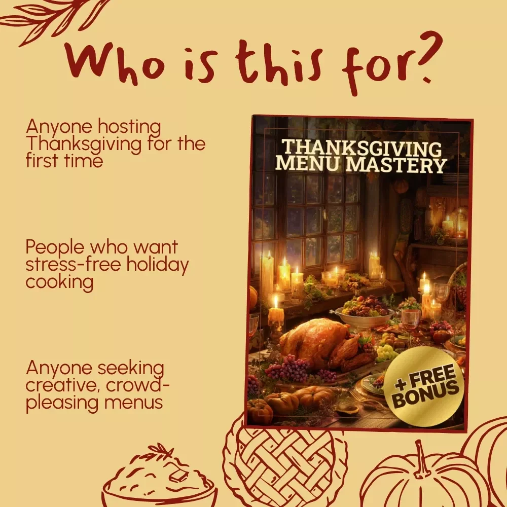 Thanksgiving Menu Mastery | Best Way to Balance Thanksgiving Menu | Digital eBook for Perfect Holiday Meal Planning