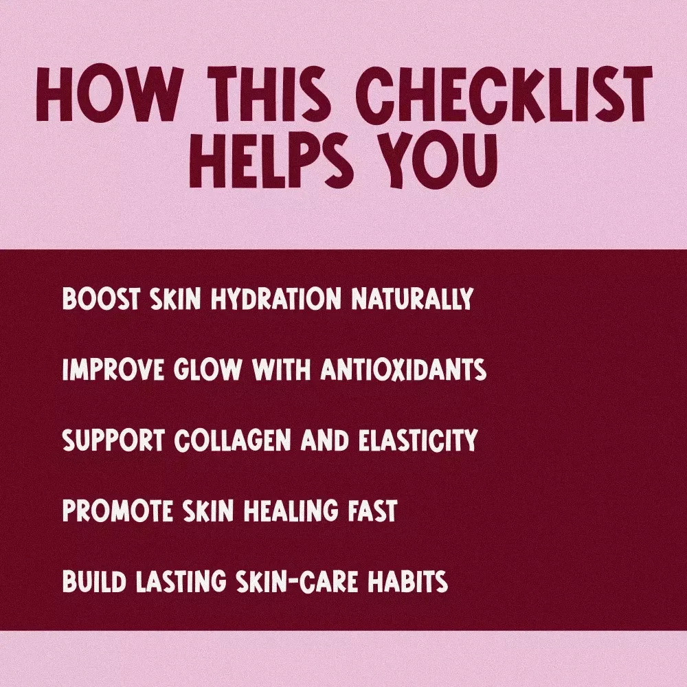 Glow-Up Guide: Your Ultimate Checklist for the Best Supplements for Beautiful Skin | Skin Glow eBook | Digital Self-Care Guide | Beauty Wellness Printable