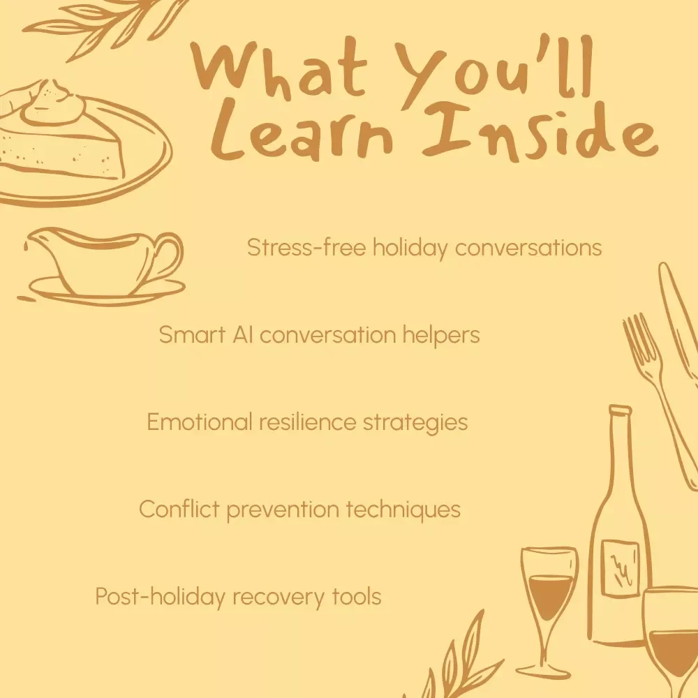Turkey, Tension & Tact: Surviving Thanksgiving with Difficult Relatives – A Practical How-to Guide for Staying Calm, Smart & Sane at the Holiday Table | Digital Download | How to Survive Thanksgiving with Difficult Relatives eBook