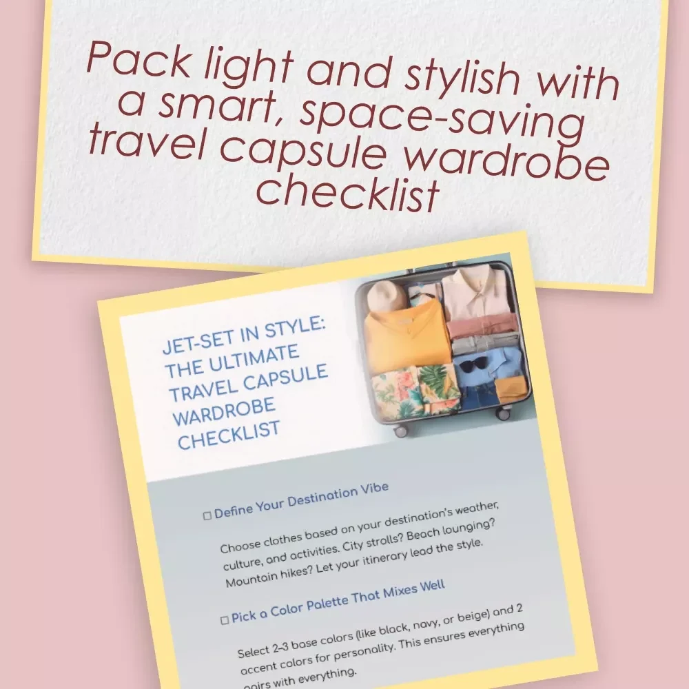 Jet-Set in Style: The Ultimate Travel Capsule Wardrobe Checklist | Minimalist Packing Guide for Stylish Travelers | Digital Download Packing List