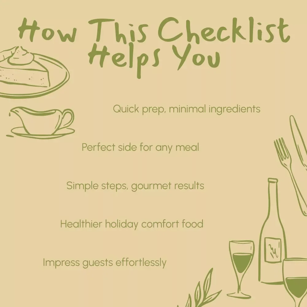 “Green Bean Glory” Checklist: Easy Thanksgiving Recipes | Printable Easy Thanksgiving Green Bean Recipes Guide for Classic, Garlic Butter, Maple-Bacon & More