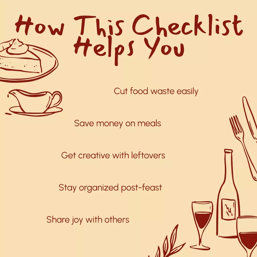 Gobble Smart: Your Fun & Foolproof Checklist to Avoid Wasting Thanksgiving Leftovers | Printable Thanksgiving Leftovers Guide | Digital Download