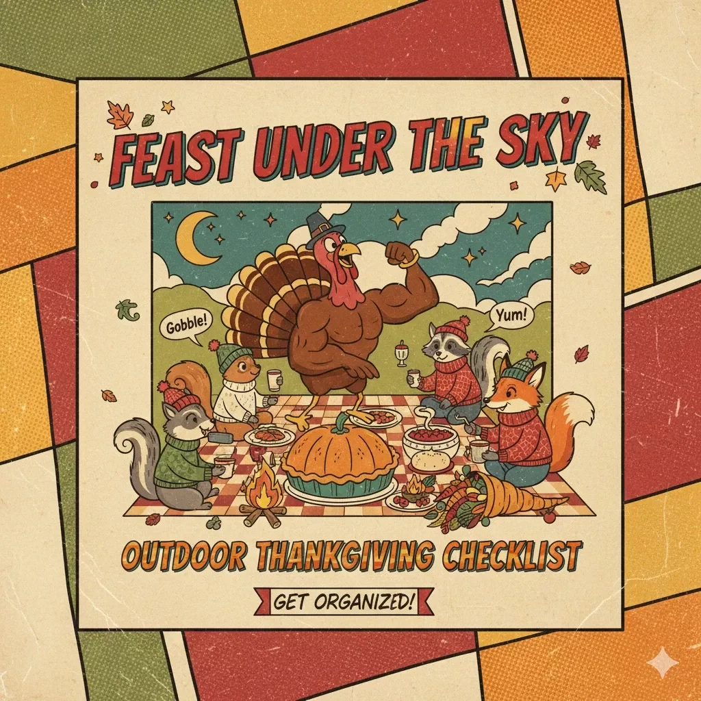 Feast Under the Sky: Outdoor Thanksgiving Checklist | Printable Holiday Planning Guide | Fall Celebration eBook | Thanksgiving Dinner Planner | Digital Download