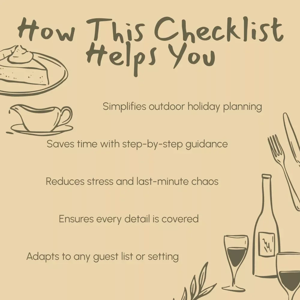 Feast Under the Sky: Outdoor Thanksgiving Checklist | Printable Holiday Planning Guide | Fall Celebration eBook | Thanksgiving Dinner Planner | Digital Download