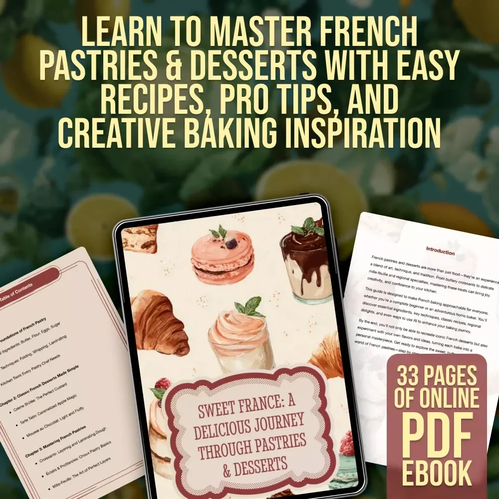 Sweet France: A Delicious Journey Through Pastries & Desserts | French Food Recipes eBook with Classic Desserts, Regional Pastries & Baking Tips