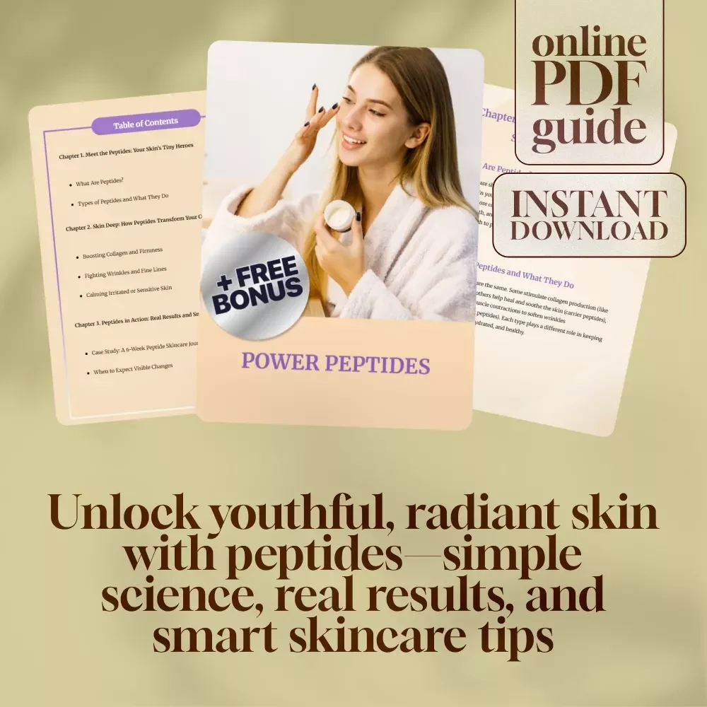 Power Peptides Guide | What Do Peptides Do for Skin? Skincare eBook for Glowing, Firm, Youthful Skin | Digital Download PDF