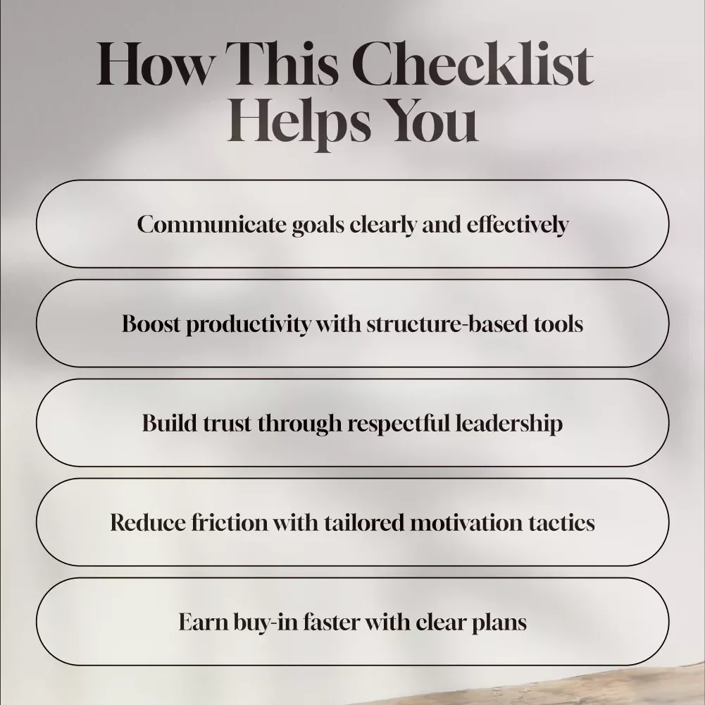 Motivate the Supervisor: Your ESTJ Success Strategy Checklist | Digital Download for How to Motivate ESTJ Leaders