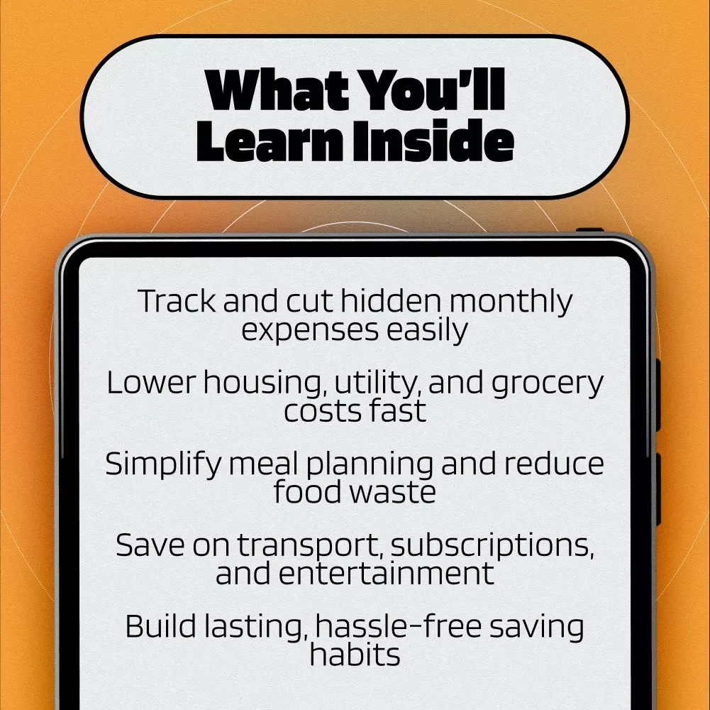 Mastering Monthly Expense Savings Without Stress | Save Monthly Expenses eBook & Budgeting Guide | Money-Saving Checklist & Digital Download
