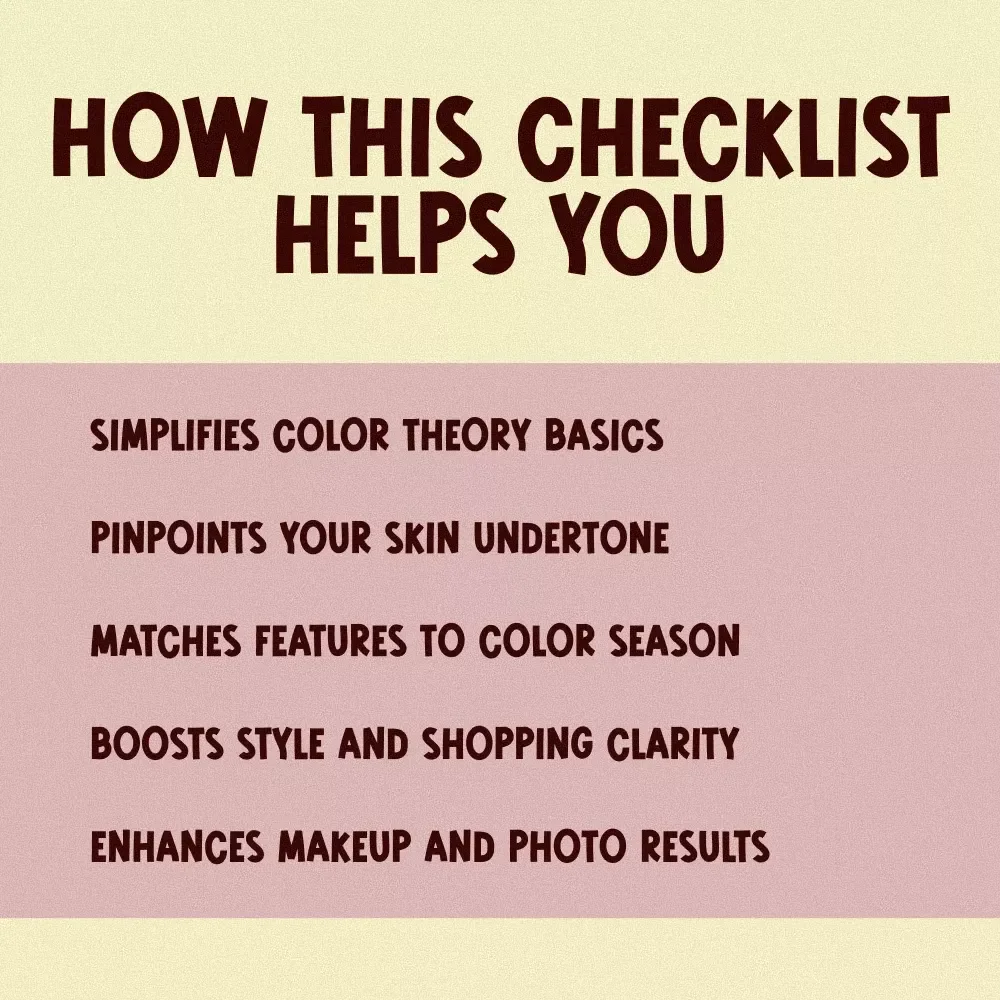 Find Your Color Season: The Ultimate Quiz Prep Checklist! | Color Theory Seasons Quiz Guide | Digital Download Checklist for Seasonal Color Analysis