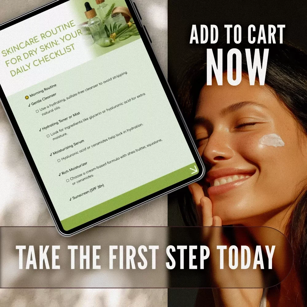 Skincare Routine for Dry Skin: Your Daily Checklist | Hydrating Morning & Night Skincare Routine | Digital Download PDF Checklist