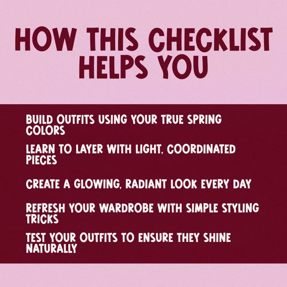 The True Spring Outfit Power Checklist: Look Radiant Every Day - Digital Download for True Spring Style
