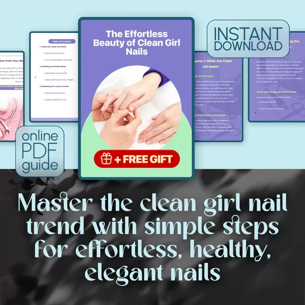 The Effortless Beauty of Clean Girl Nails | Step-by-Step Guide to Mastering the Trend | Clean Girl Nails Digital Download
