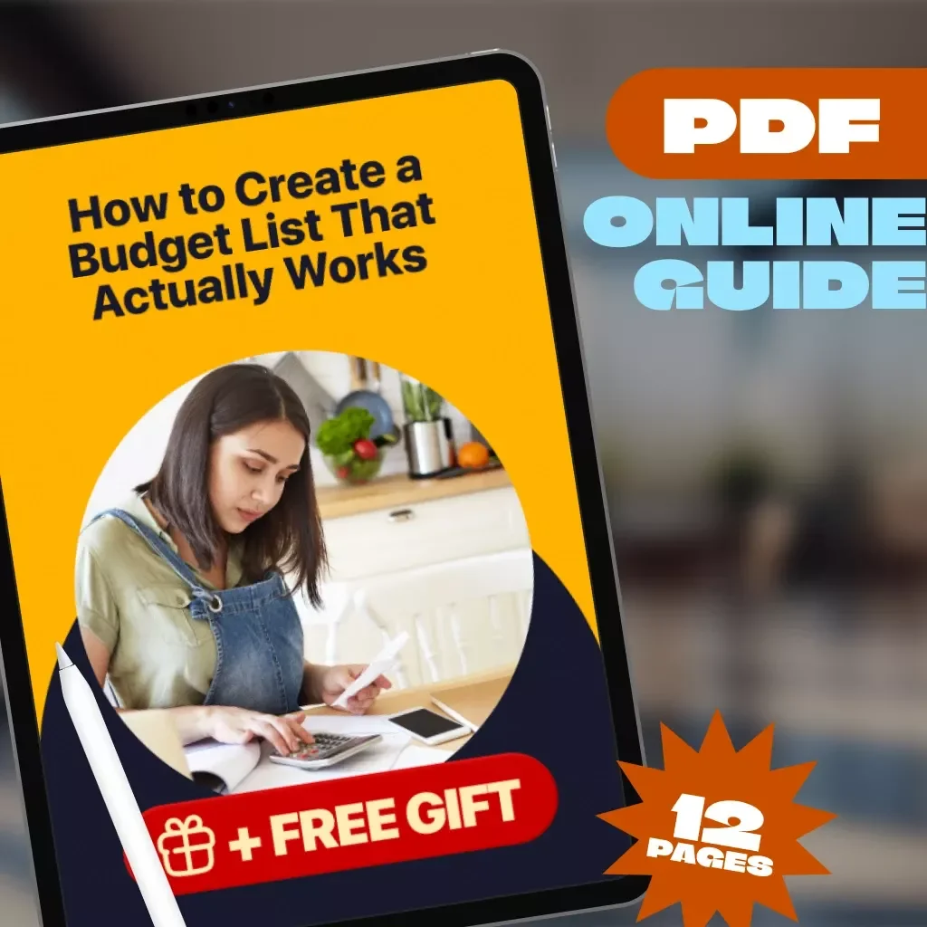 How to Create a Budget List That Actually Works | Step-by-Step Budgeting Guide | How to Make a Budget List eBook