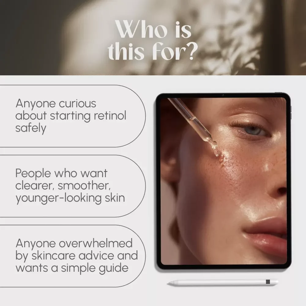 Radiant Reveal: Your Simple Guide to Retinol Skincare Magic | Retinol Skincare eBook, Retinol Guide for Beginners, Digital Download PDF