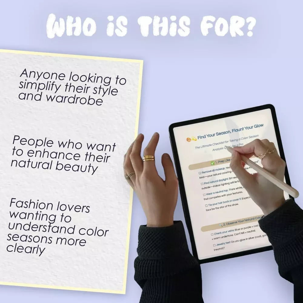 Find Your Season, Flaunt Your Glow - Color Season Analysis Quiz Checklist