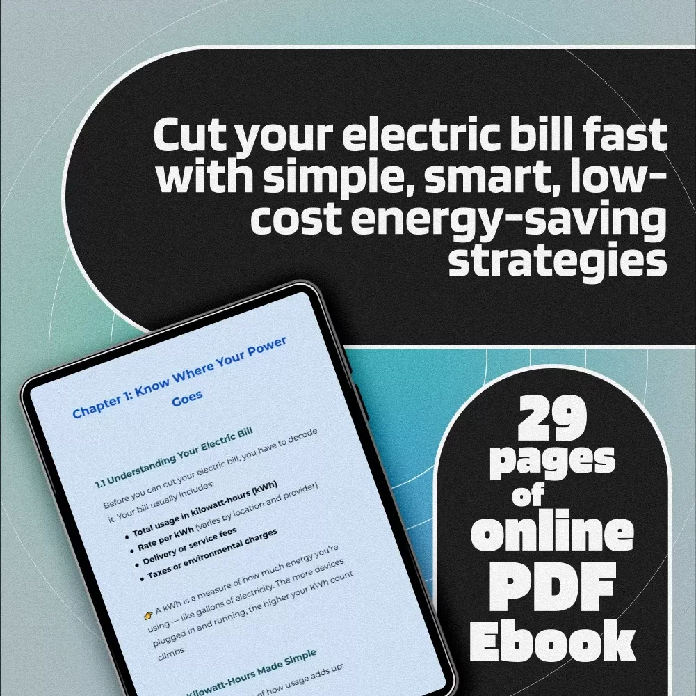 Watts the Deal? Saving Big on Your Electric Bill – eBook Guide on How to Save Money on Electric Bill, Reduce Home Energy Use, & Lower Electric Costs