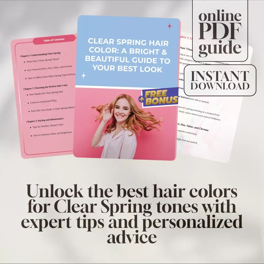 Clear Spring Hair Color: A Bright & Beautiful Guide to Your Best Look – Digital Download