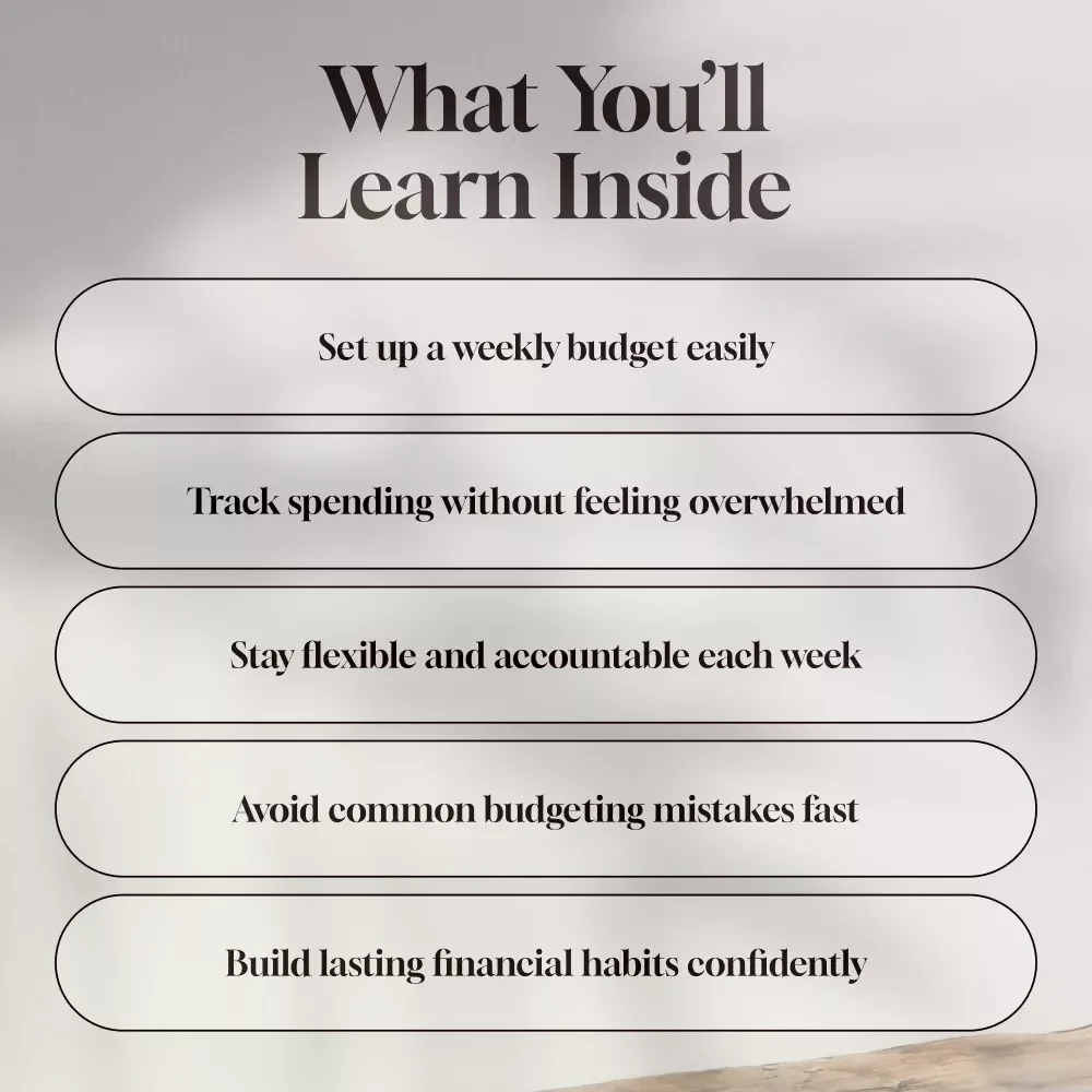 A Simple Guide to Weekly Budgeting for Big Results | How to Make a Weekly Budget eBook | Budget Planner Digital Download