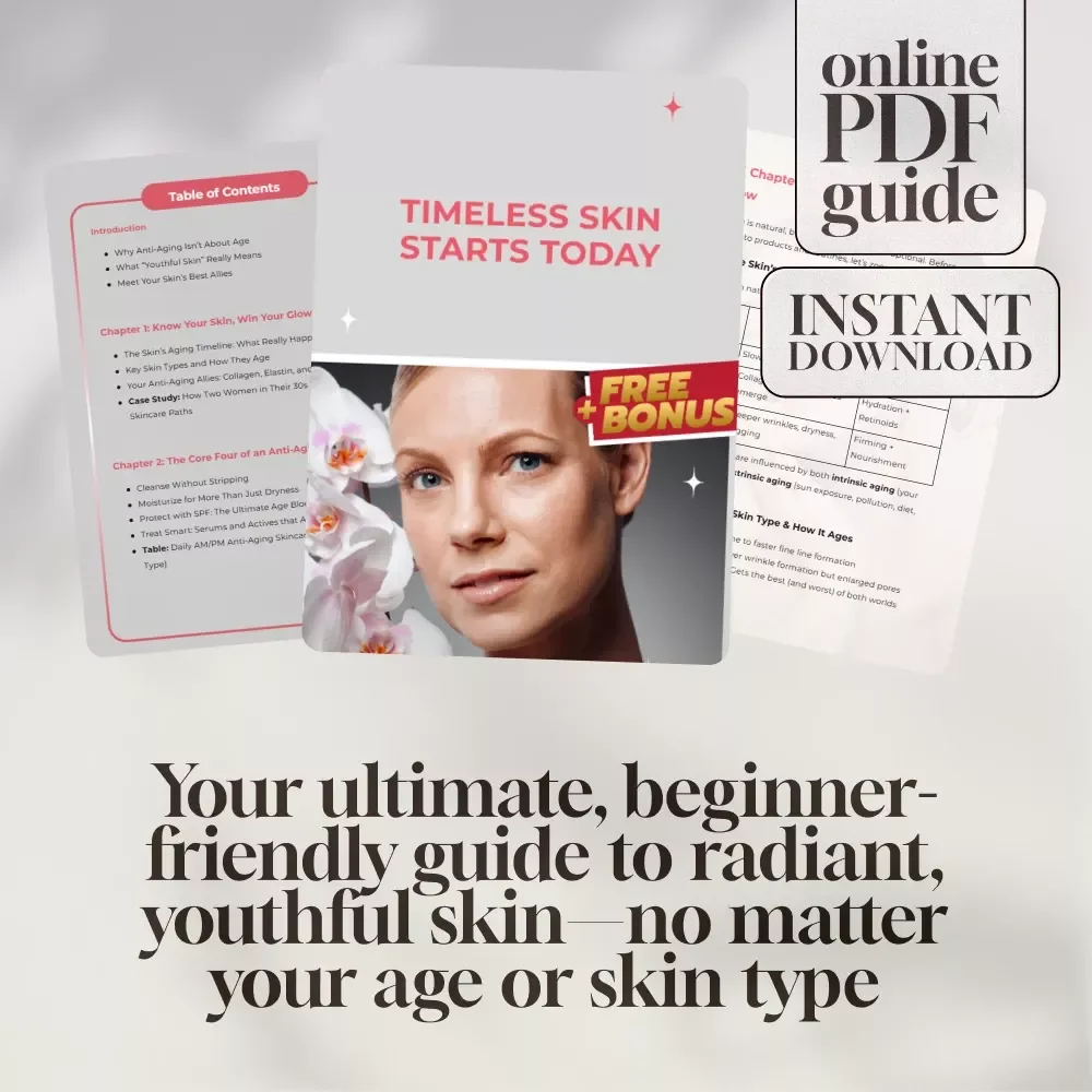 Timeless Skin Starts Today | Best Anti Ageing Skincare Guide | Digital Download Glow Routine eBook