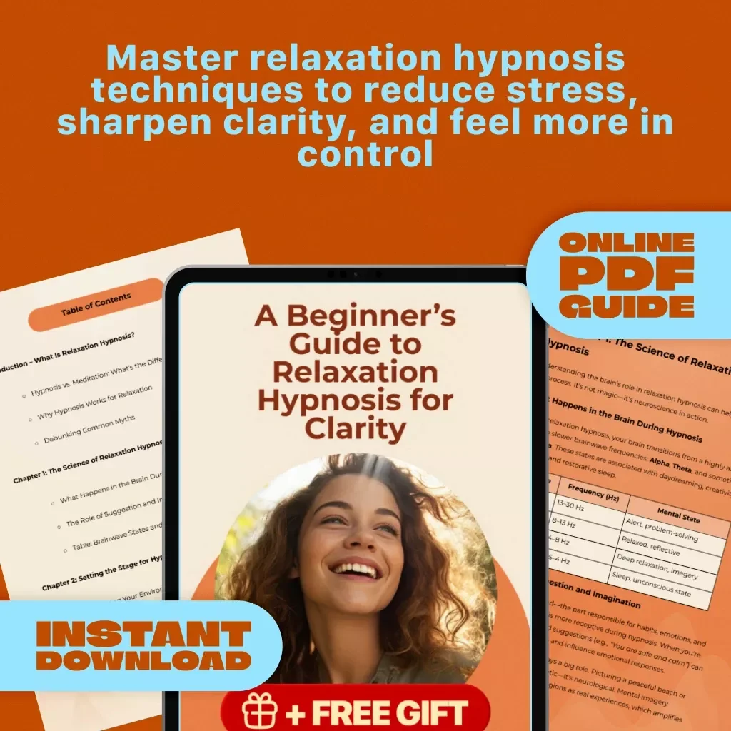 A Beginner’s Guide to Relaxation Hypnosis for Clarity – Digital Download for Beginners | Hypnosis Guide for Anxiety, Stress Relief & Clarity