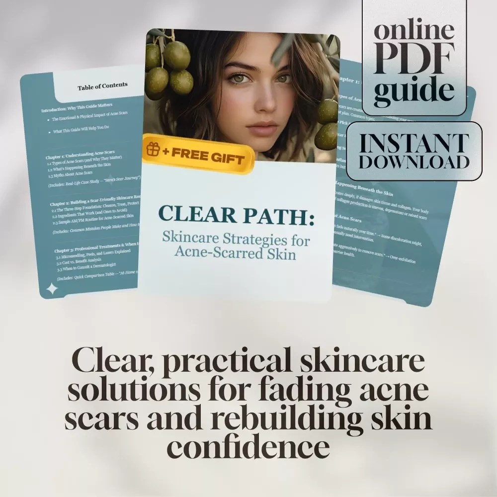 Clear Path: Skincare Strategies for Acne-Scarred Skin | Digital Guide for Skincare for Acne Scarred Skin | Acne Scar Healing eBook | Clear Skin Checklist