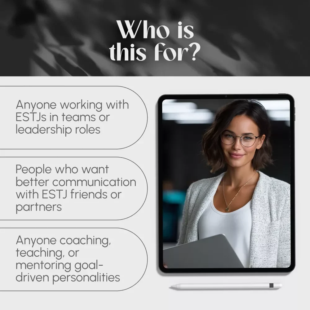 Driven to Succeed: How to Motivate the ESTJ Personality with Purpose and Precision – Digital Guide for Understanding & Inspiring ESTJs, How to Motivate ESTJ eBook, MBTI Motivation Tips