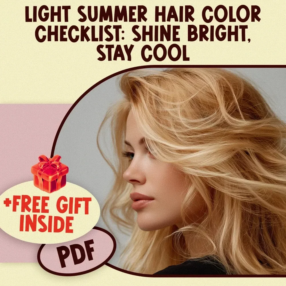 Light Summer Hair Color Checklist: Shine Bright, Stay Cool | Digital Download Hair Color Guide | Light Summer Hair Colors Checklist