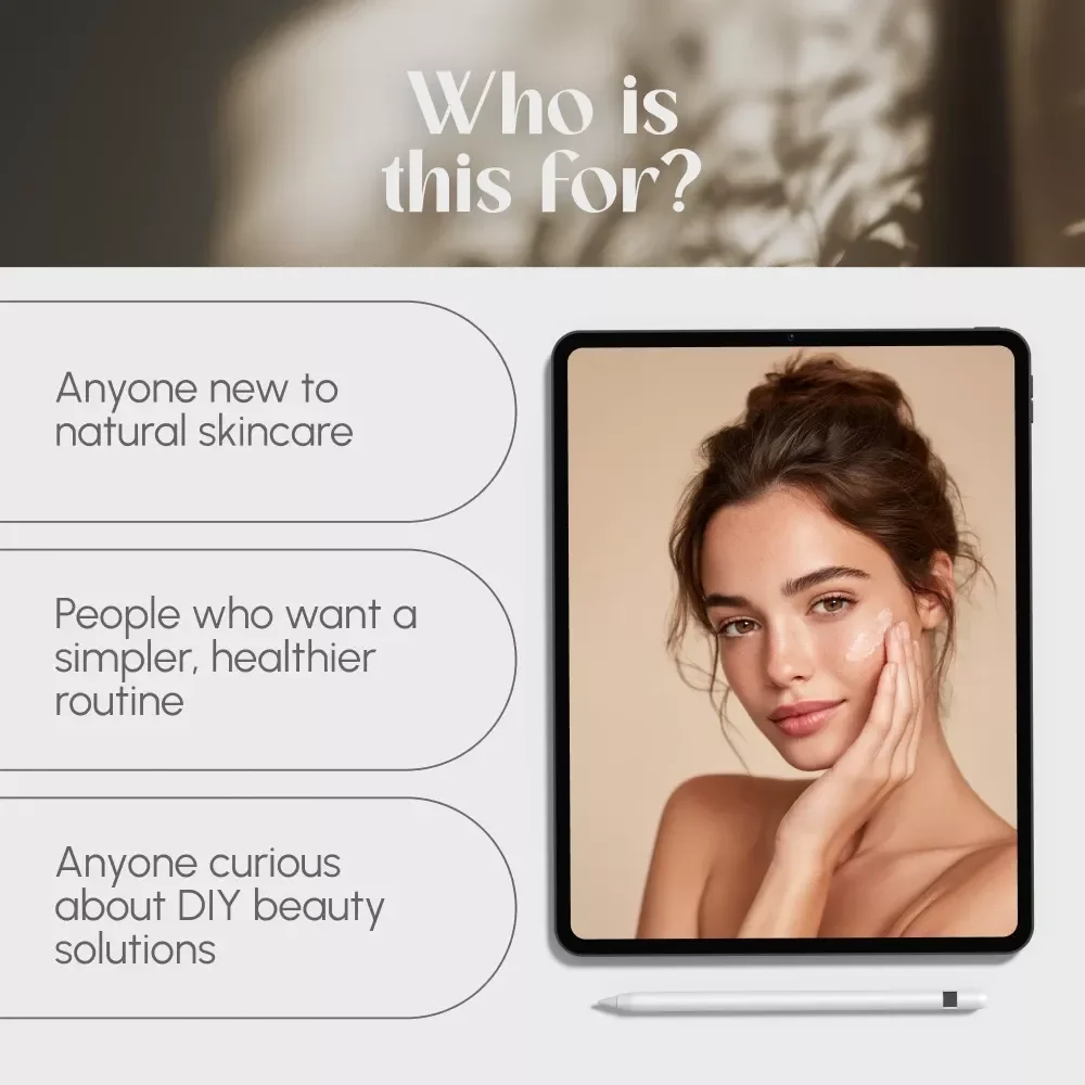 Glow Naturally: A Beginner’s Guide to Simple, Healthy Skincare | Natural Skincare eBook, Digital Guide for Skin Types, DIY Beauty & Clean Ingredients