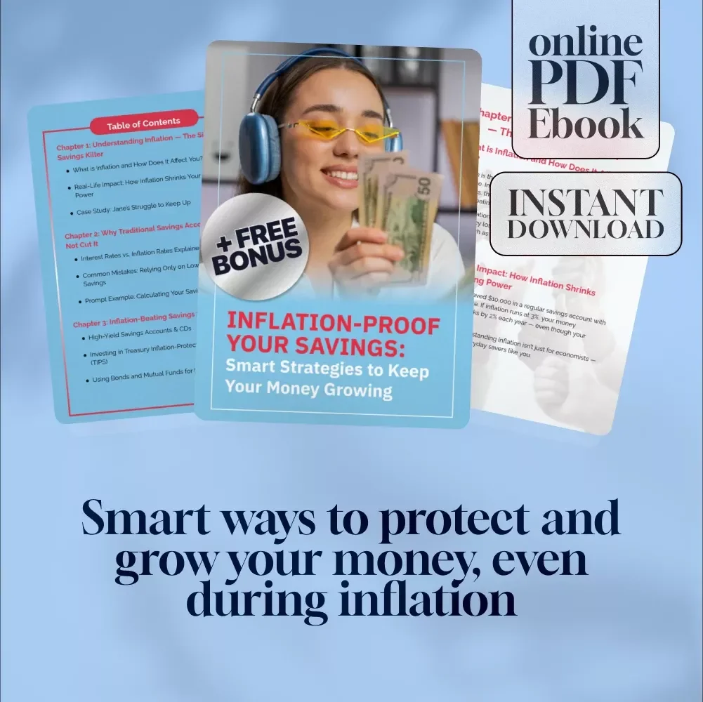 Inflation-Proof Your Savings: Smart Strategies to Keep Your Money Growing | Beat Inflation with Savings | Digital eBook Download