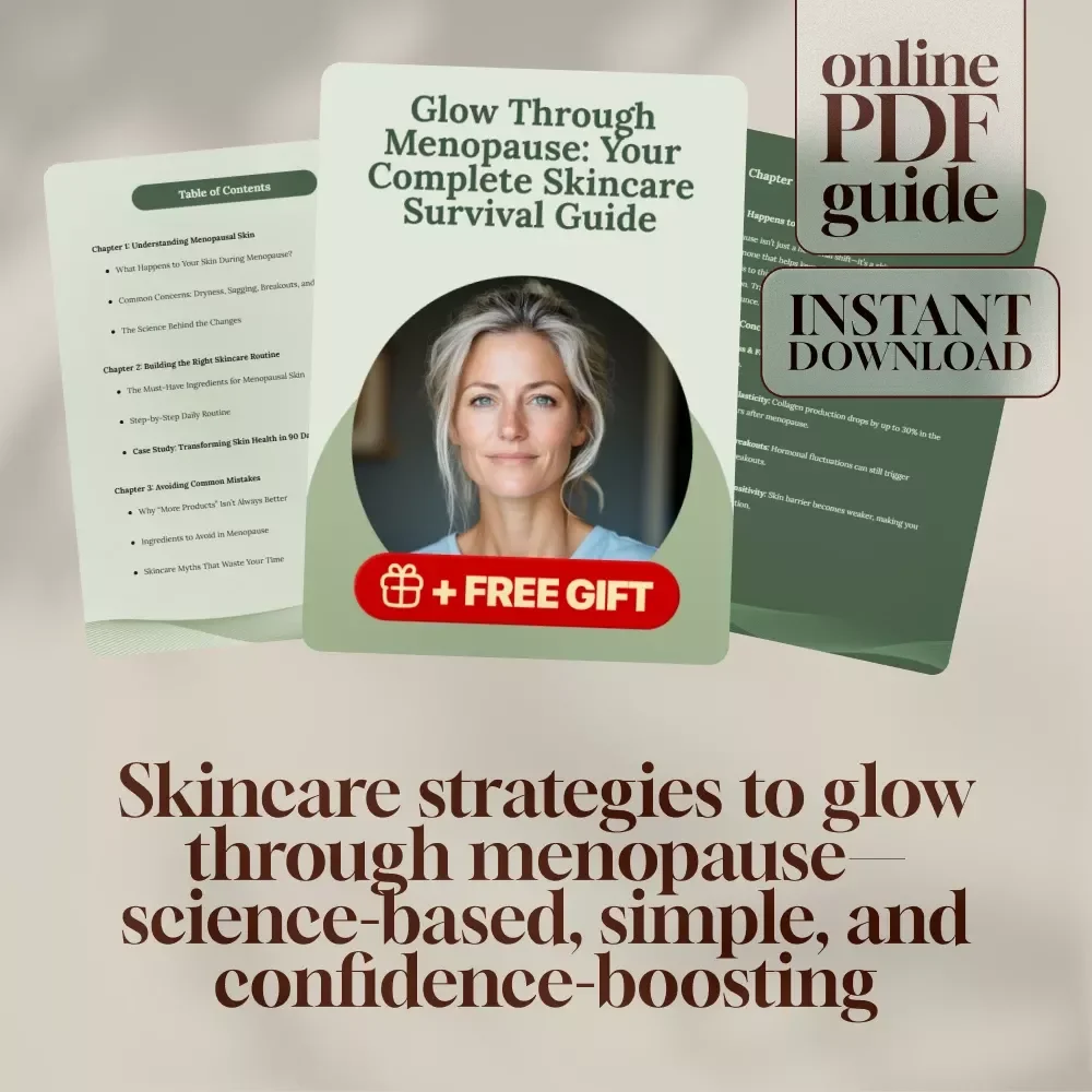 Glow Through Menopause: Your Complete Skincare Survival Guide | Best Skincare for Menopausal Skin | Digital Download Guide for Radiant Skin