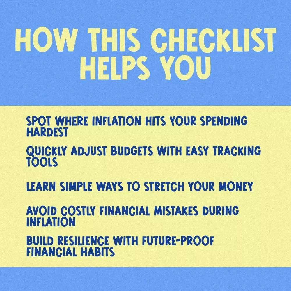 Inflation-Proof Your Wallet Checklist | Budget Smarter with Rising Prices | How to Budget with Inflation Printable Guide