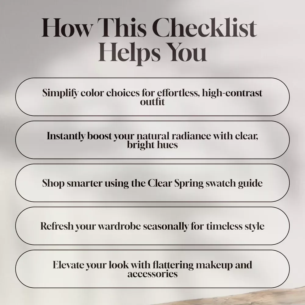 Your Clear Spring Color Checklist - The Ultimate Guide to Embracing the Clear Spring Color Palette