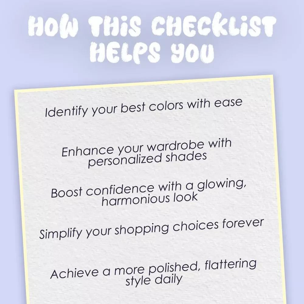 Find Your Season, Flaunt Your Glow - Color Season Analysis Quiz Checklist