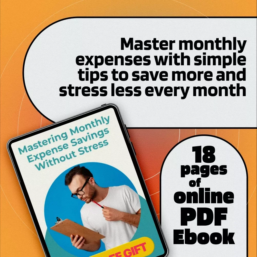 Mastering Monthly Expense Savings Without Stress | Save Monthly Expenses eBook & Budgeting Guide | Money-Saving Checklist & Digital Download