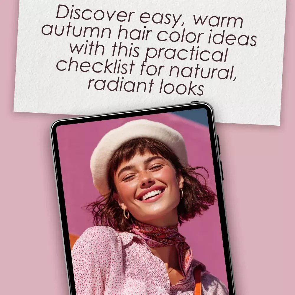 Soft Autumn Hair Color Ideas: Your Easy Checklist for Warm, Natural Looks - Digital Download