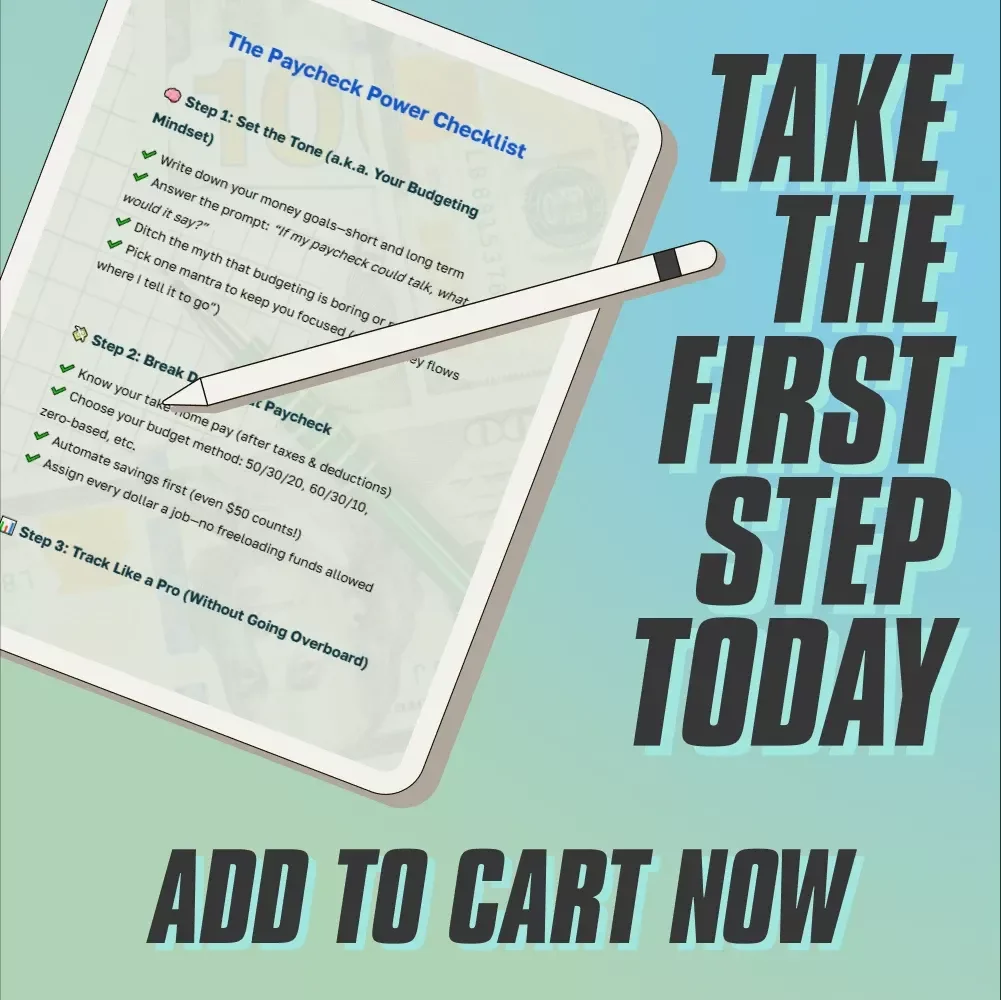 The Paycheck Power Checklist | Budget Your Paycheck Like a Pro | Digital Download for How to Budget Your Paycheck