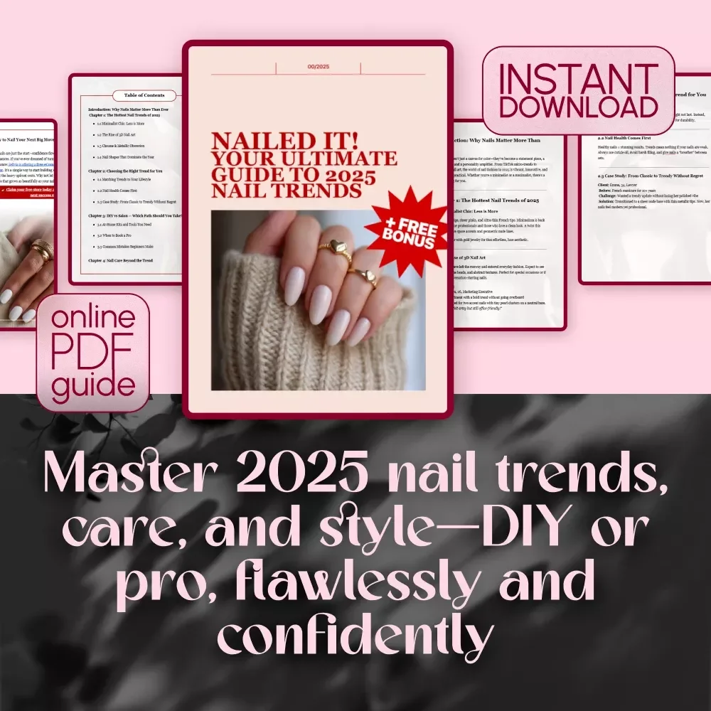 Nailed It! Your Ultimate Guide to 2025 Nail Trends | Digital Download Guide for Nail Art Lovers, DIY & Salon Styles, Nail Trends eBook