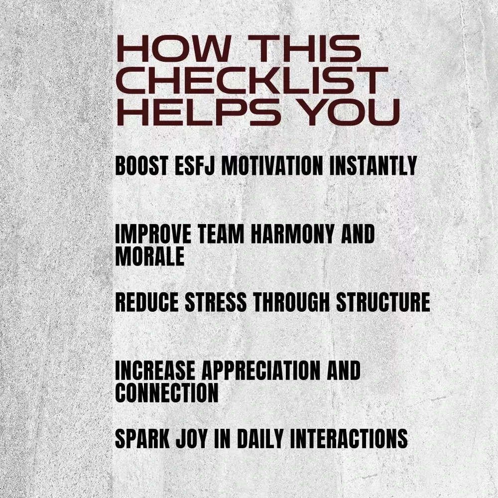 The “Cheer On the Caregiver” Checklist: 10 Ways to Power Up Your ESFJ | How to Motivate ESFJ | Printable Personality Checklist for ESFJ Support