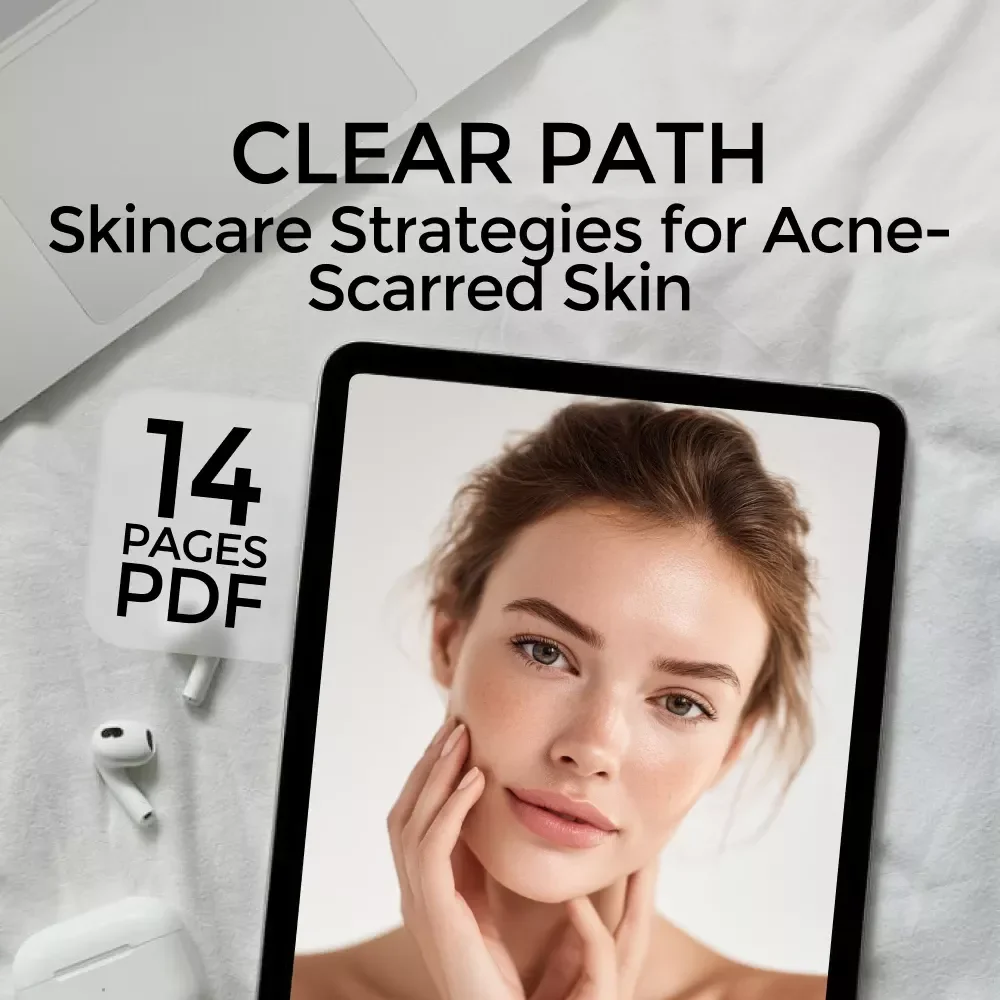 Clear Path: Skincare Strategies for Acne-Scarred Skin | Digital Guide for Skincare for Acne Scarred Skin | Acne Scar Healing eBook | Clear Skin Checklist