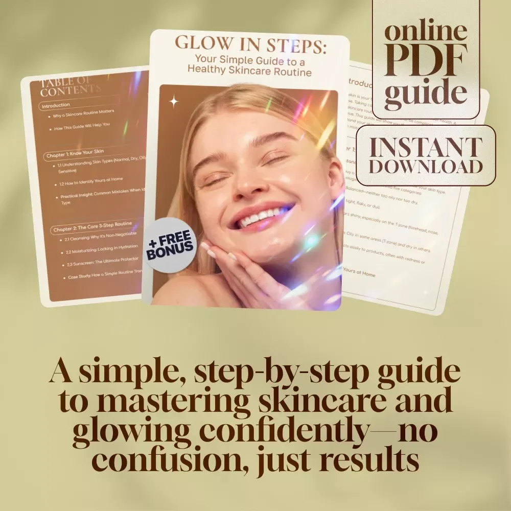 Glow in Steps: Your Simple Guide to a Healthy Skincare Routine | Steps for a Skincare Routine | Skincare eBook for Beginners